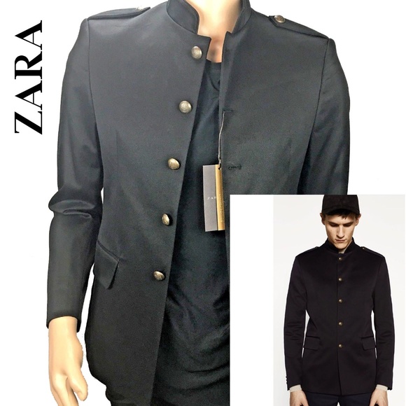 military blazer mens zara